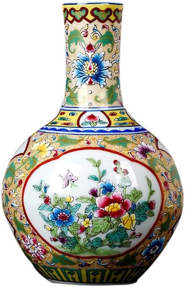 klassieke keramische hoogwaardige voor decoratie kunst thuis huishoudelijke bruiloft woonkamer slaapkamer kantoor tafel geel 16 x 23 cm woondecoratie bloem vaas