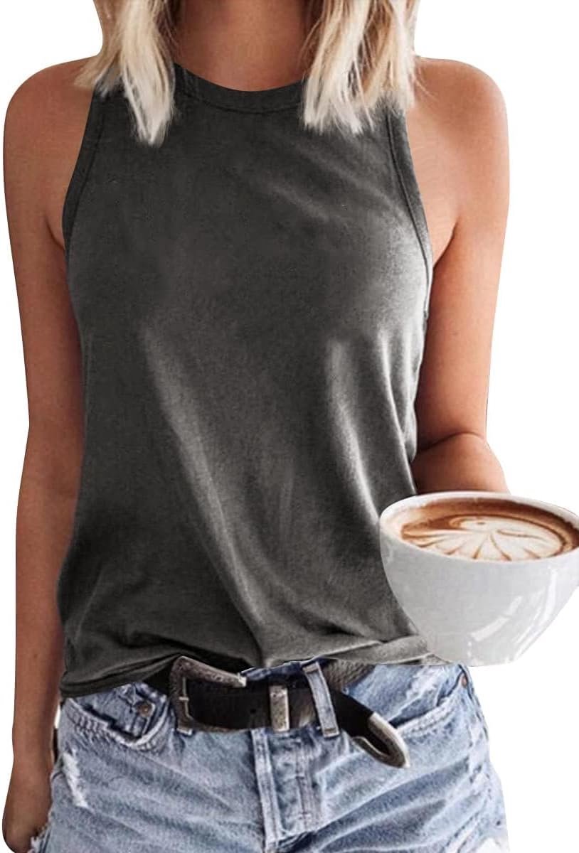 Dames ronde hals mouwloos lang vest tanktops zomer casual losse pasvorm basic shirts