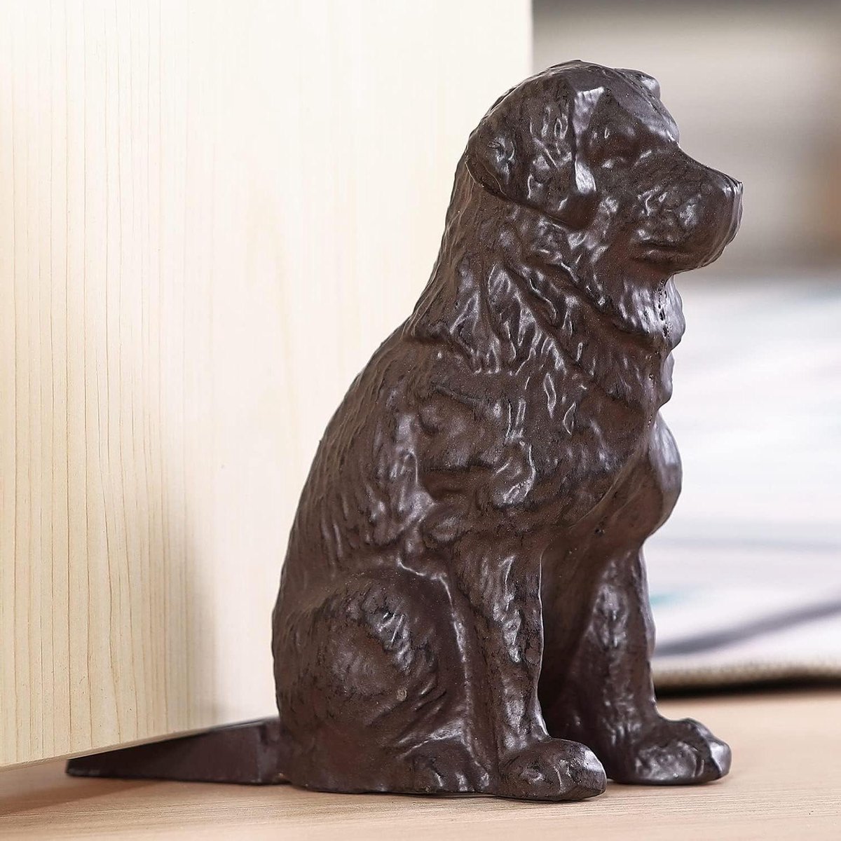 Gietijzeren Deurstop - Honden Deurstopper - Deuren Open Houden - Metalen Hond Design - 3 lbs - Brons