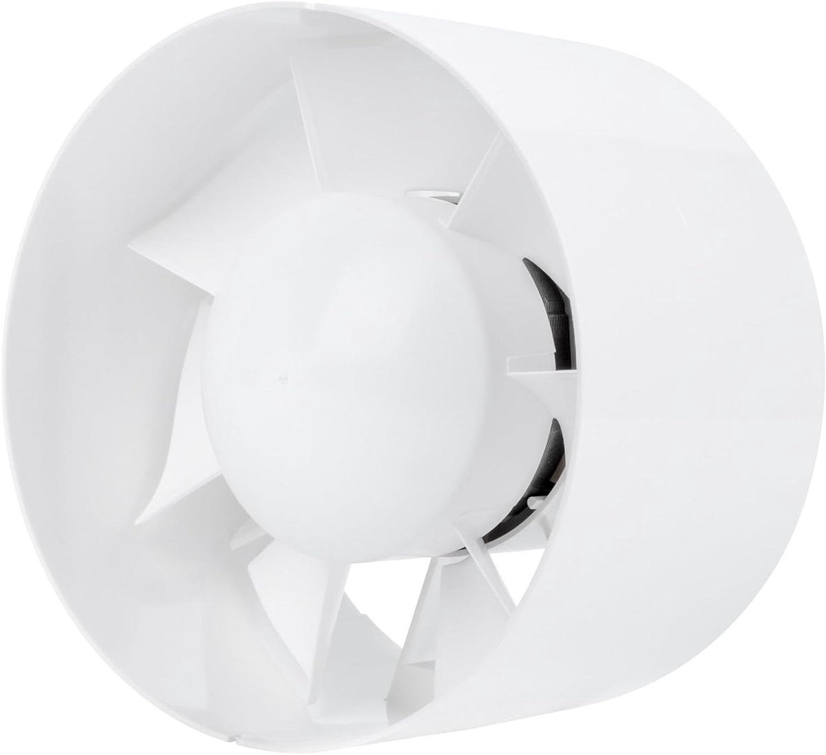 Ronde Buisventilator - Afvoerventilator Badkamer - Luchtkwaliteit Verbeteren - Fluisterstille Werking - 125 mm - Wit