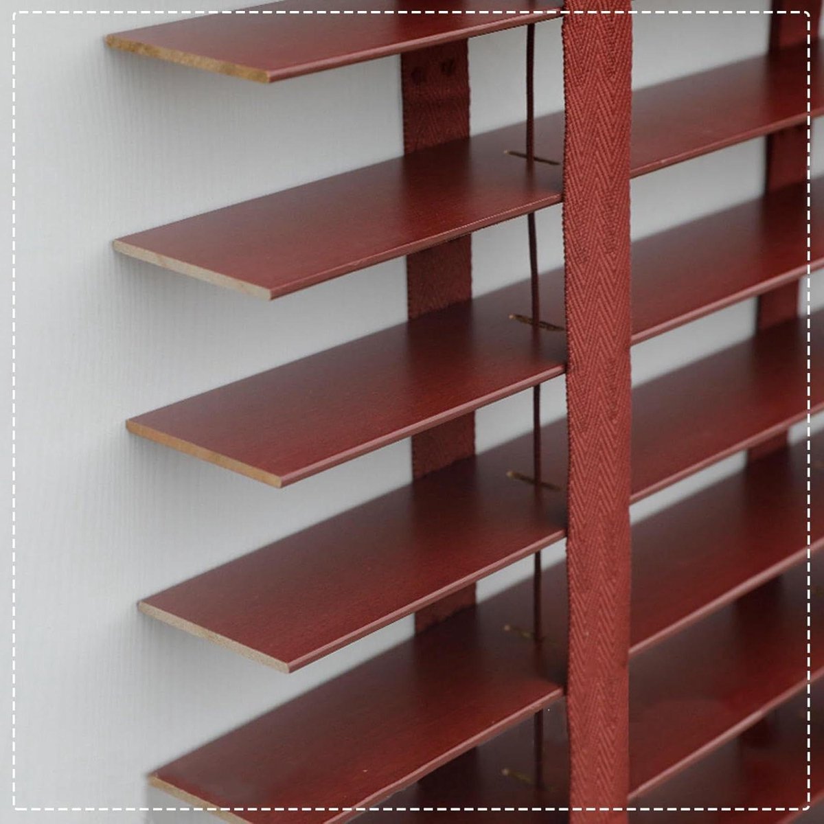 Houten Jaloezieën - Raambekleding Horizontaal - Privacy Creëren - 50mm Lamellen - 130x160cm - Natuurlijk Hout