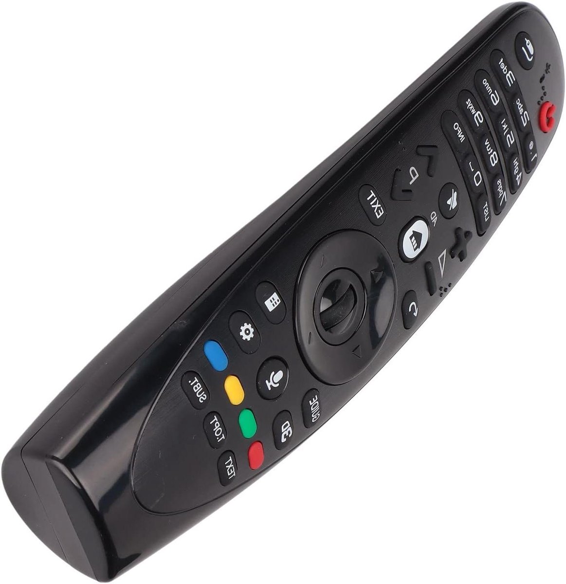 TV-afstandsbediening - Vervangende afstandsbediening - Smart TV bedienen - Gevoelige knoppen - 19 cm - Zwart