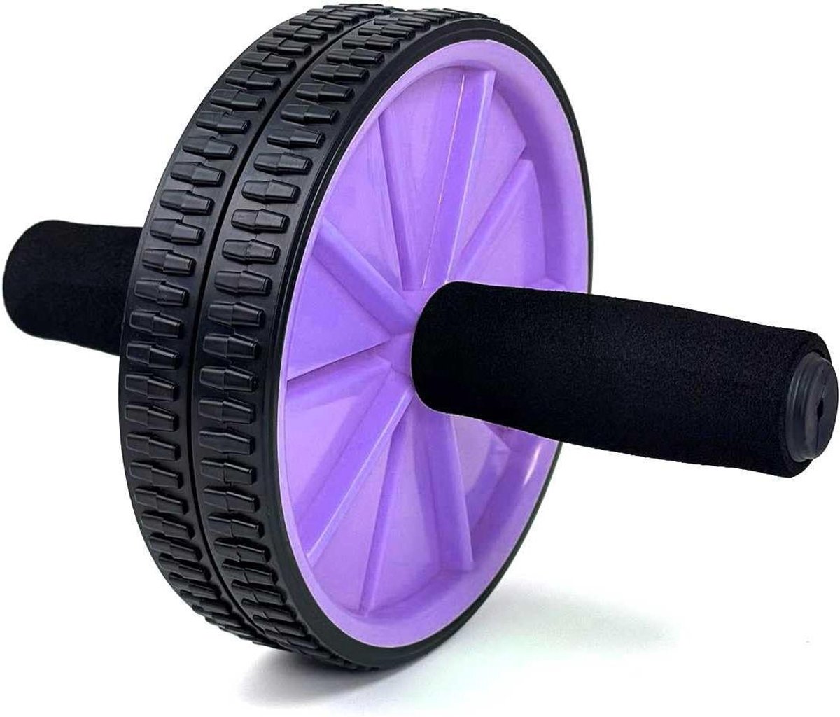 Abdominal Trainer - Buikspierwiel Trainingswiel - Buikspieren Trainen - Versterkt Bovenlichaam - 23 x 19 x 9 cm - Violet