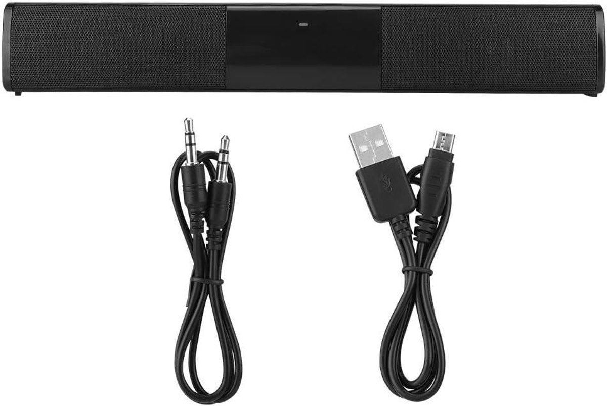 Draadloze Luidspreker - Stereo Geluid - Film Kijken - 3D Surround Sound - 33 x 5 cm - Zwart