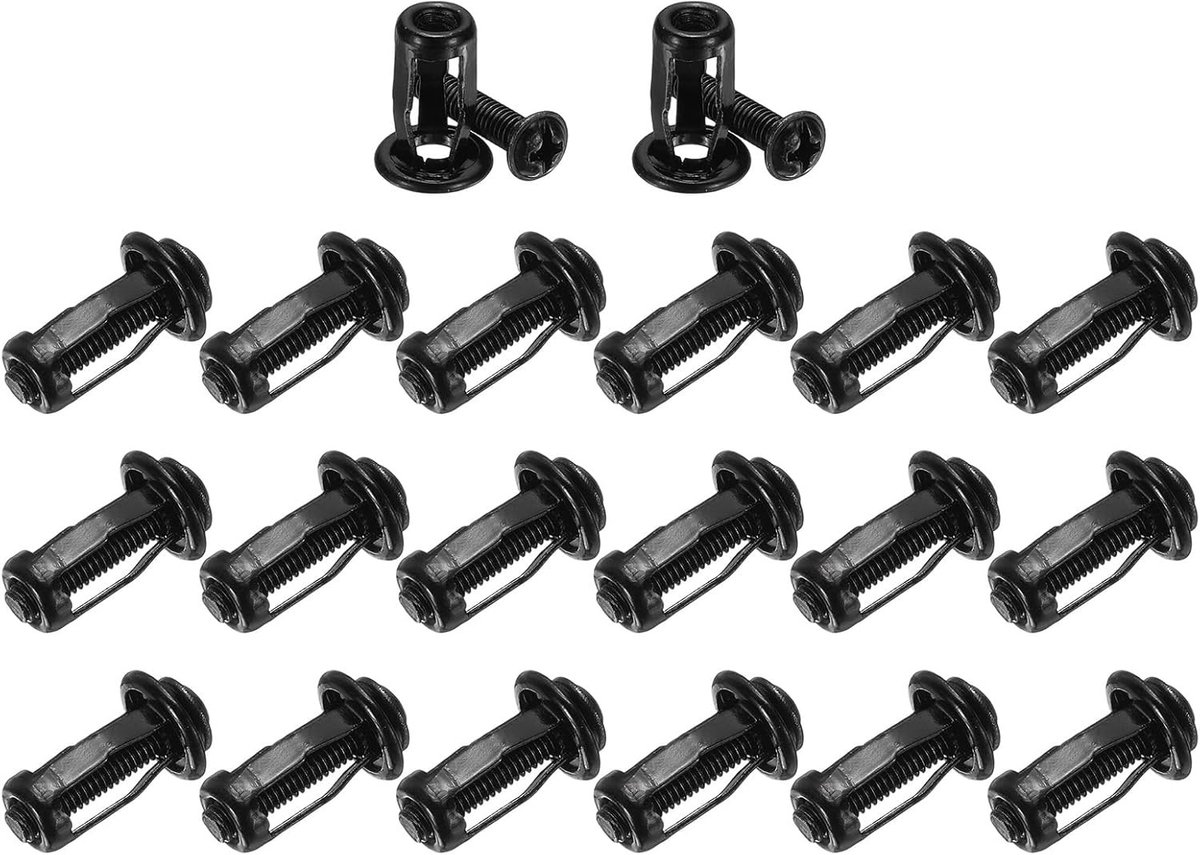 20-pack M4 x 16 holle deurankerset met bloemblaadjesmoeren voor wandmontage, aluminium en staal, geschikt voor kunststof panelen en metalen platen