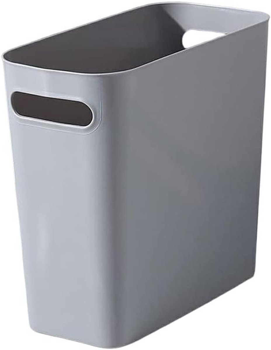 Slanke prullenbak - Vuilnisbak container - Afval sorteren - Compact design - 275 x 25 x 135 cm - Grijs