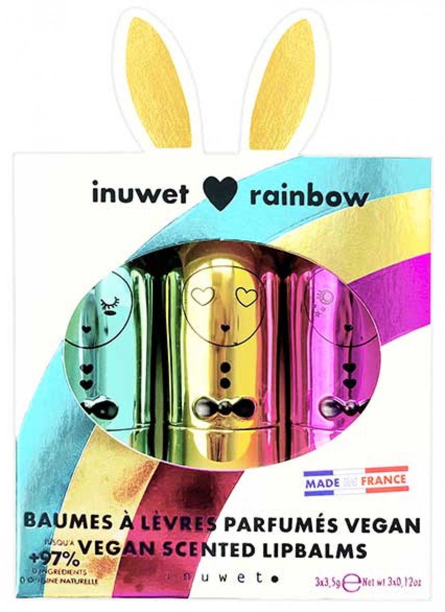Inuwet Trio Rainbow Geparfumeerde Lippenbalsems 3 x 3,5 g