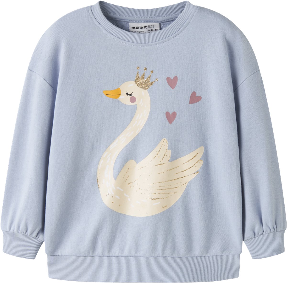 NAME IT- NMFVALONA LS LONG RLX SWEAT UNB - Meisjes - Sweatshirt