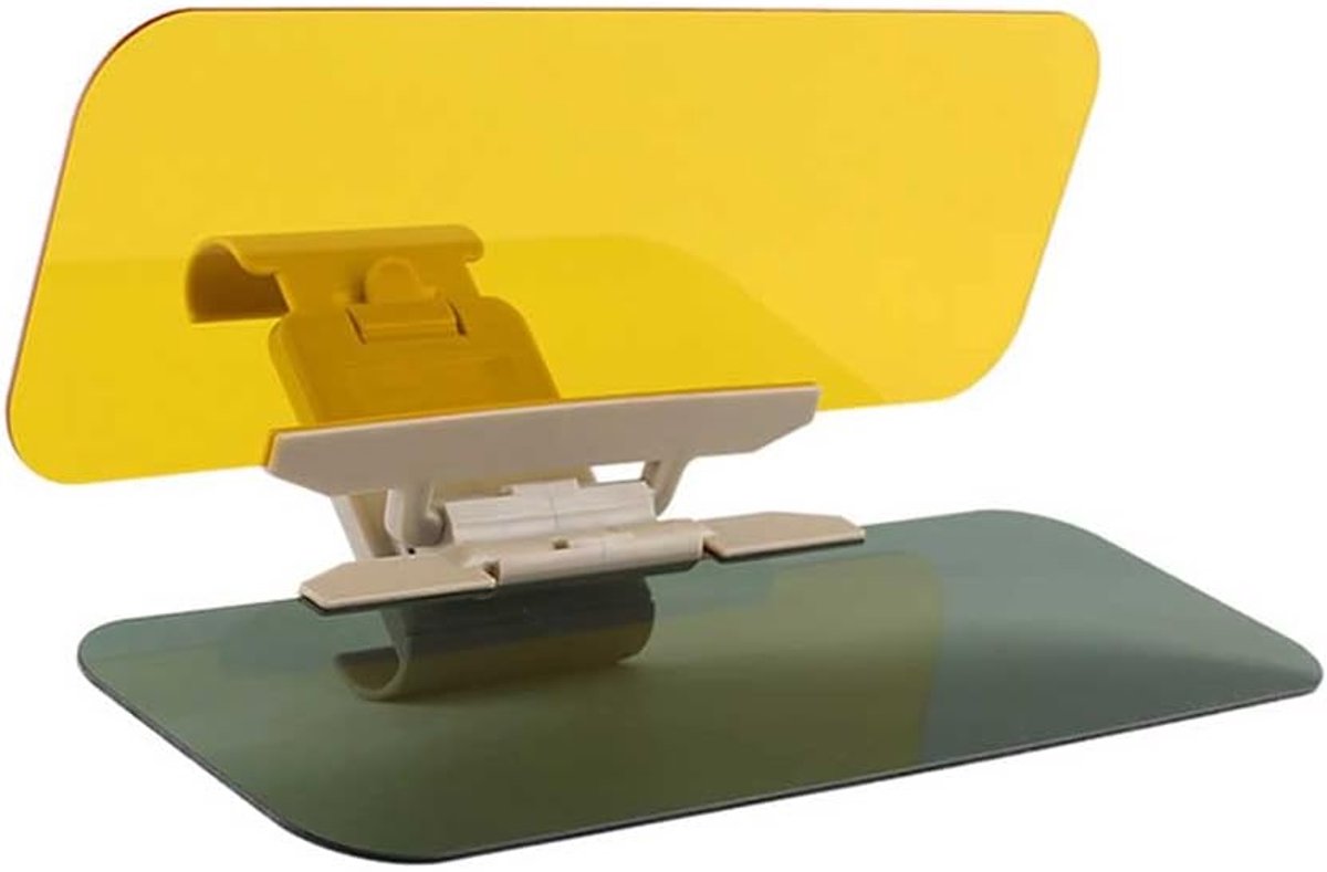 Visor Extension voor de dag en nacht, geel verstelbare zonnebril bij 180 ° Snijd de oogverblindende blokkering van de zon, verwijderbare auto -accessoire 320 * 140 * 2mm