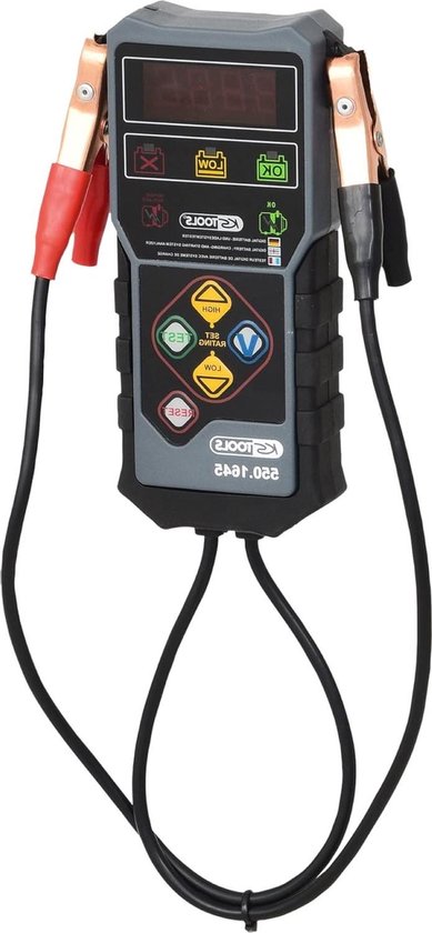 Digitale Accutester - Batterij Tester - Voertuig Onderhoud - Automatische Testprocedure - 12 Volt - Zwart