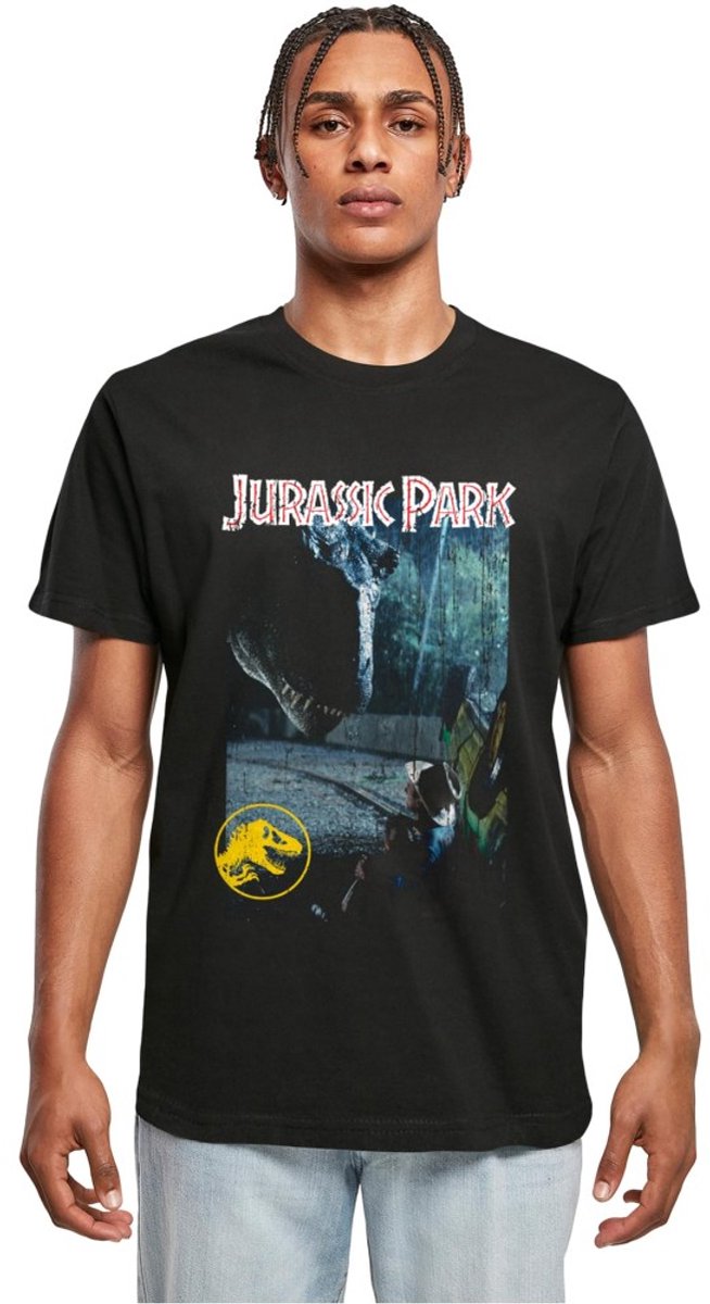 Merchcode Jurassic Park - TRex Heren Tshirt - M - Zwart