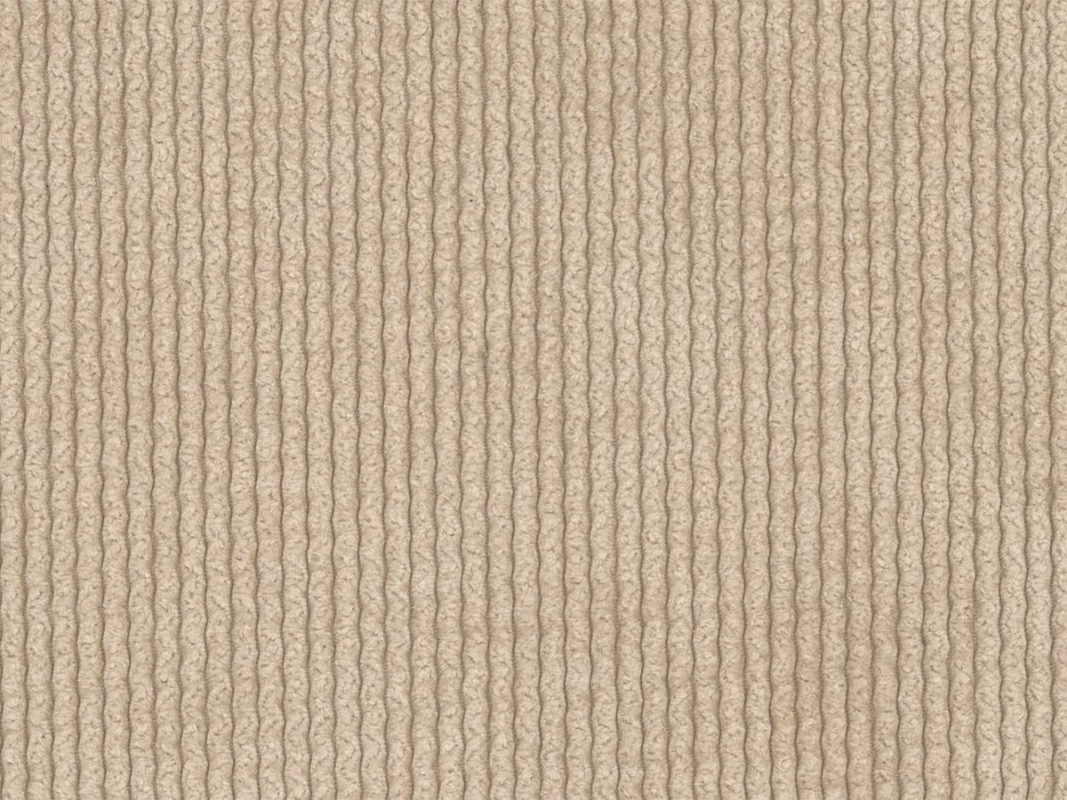 Vente-unique Fauteuil in fijn geribbeld fluweel - Beige - Maison Céphy POGNI