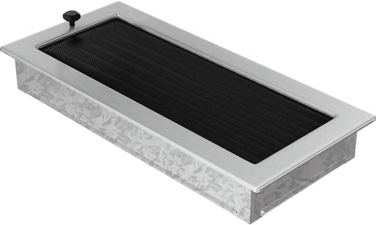 Ventilatierooster Open Haard - Luchtverdelingsrooster Decoratief - Warme Lucht Verdelen - Gepoedercoat Roestvrij Staal - 351 x 152 cm - Gepolijst