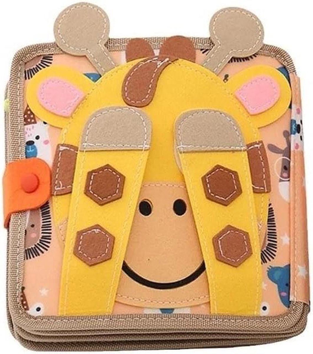 Busy Board Peuters - Activiteitenboek Vilt - Baby Bezig Houden - Zelfsluitende Sluitingen - 22 x 20 cm