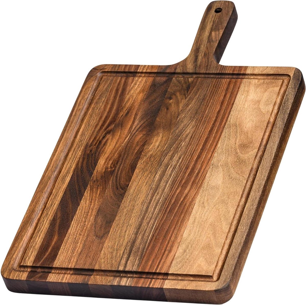 Snijplank Walnoothout - Houten plank Serveerplank - Keukenwerk - Mesvriendelijk oppervlak - 48 x 28 cm - Bruin