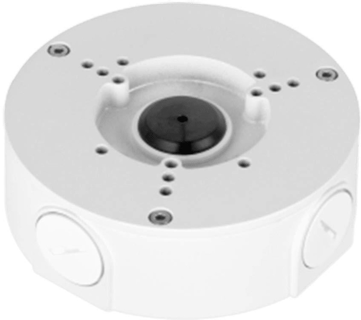 Aansluitdoos Camera - Camera Doos - Buiten Installatie - Waterdicht Aluminium - F124 mm x 41 mm - Wit