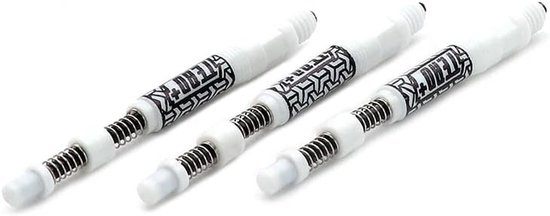 Dart Shafts - Dart Accessoires - Darts Spelen - Dubbel Telescopisch Roterend - 47mm - Wit van Dart — afbeelding 4