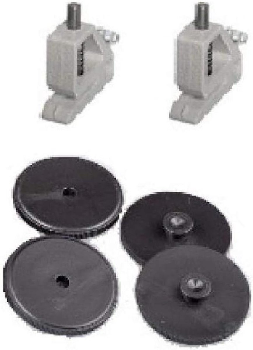 Vervangende Pons Pinnen - Pons Schijven - Papier Verwerken - Voor Heavy Duty Pons - 6mm Gaten - Zwart Grijs