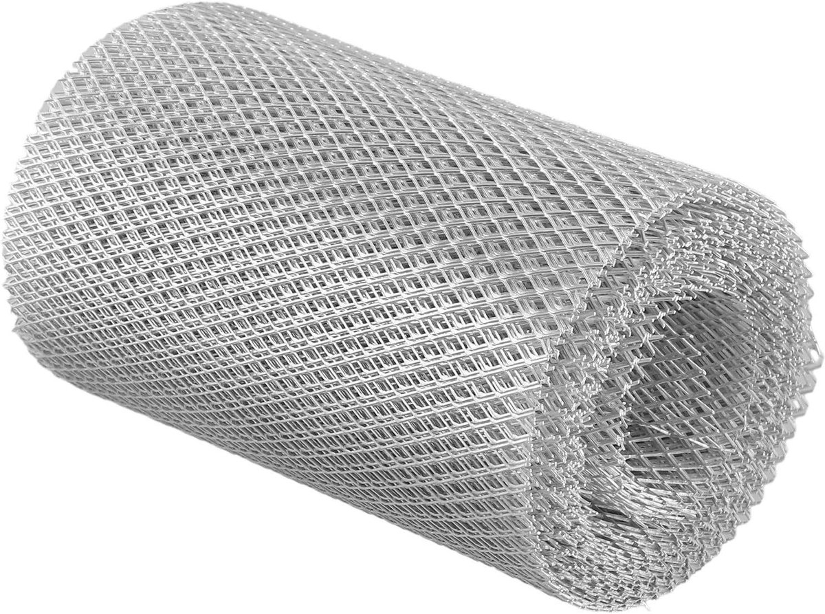 Dakgoot Bescherming - Bladfilter Gaas - Voorkomen Verstopping - Roestvrij Aluminium Materiaal - 6.1 meter lengte - Zilverkleurig