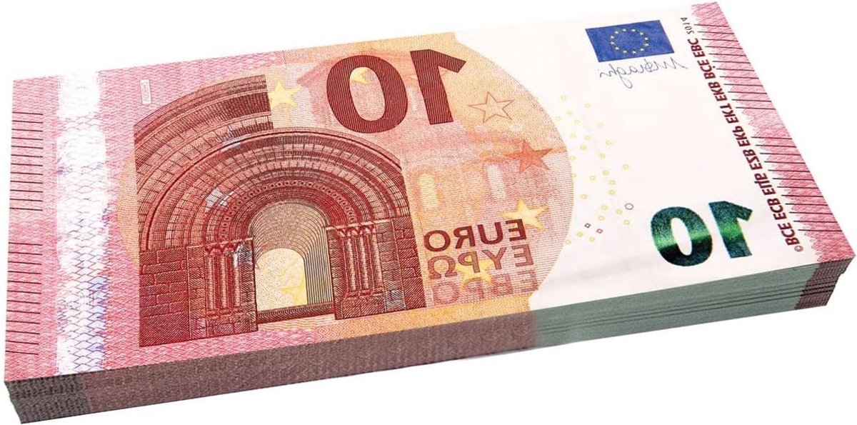 Speelgeld Set - Nep Geld - Feest Decoratie - 75% Kleiner - 100 Stuks - Euro Kleuren