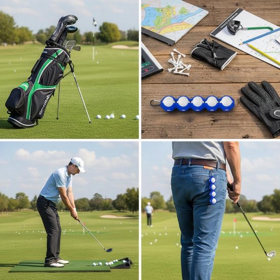 Golfbalhouder met sloten voor 5 ballen - Stabiele & Compacte Ballenbak — afbeelding 5