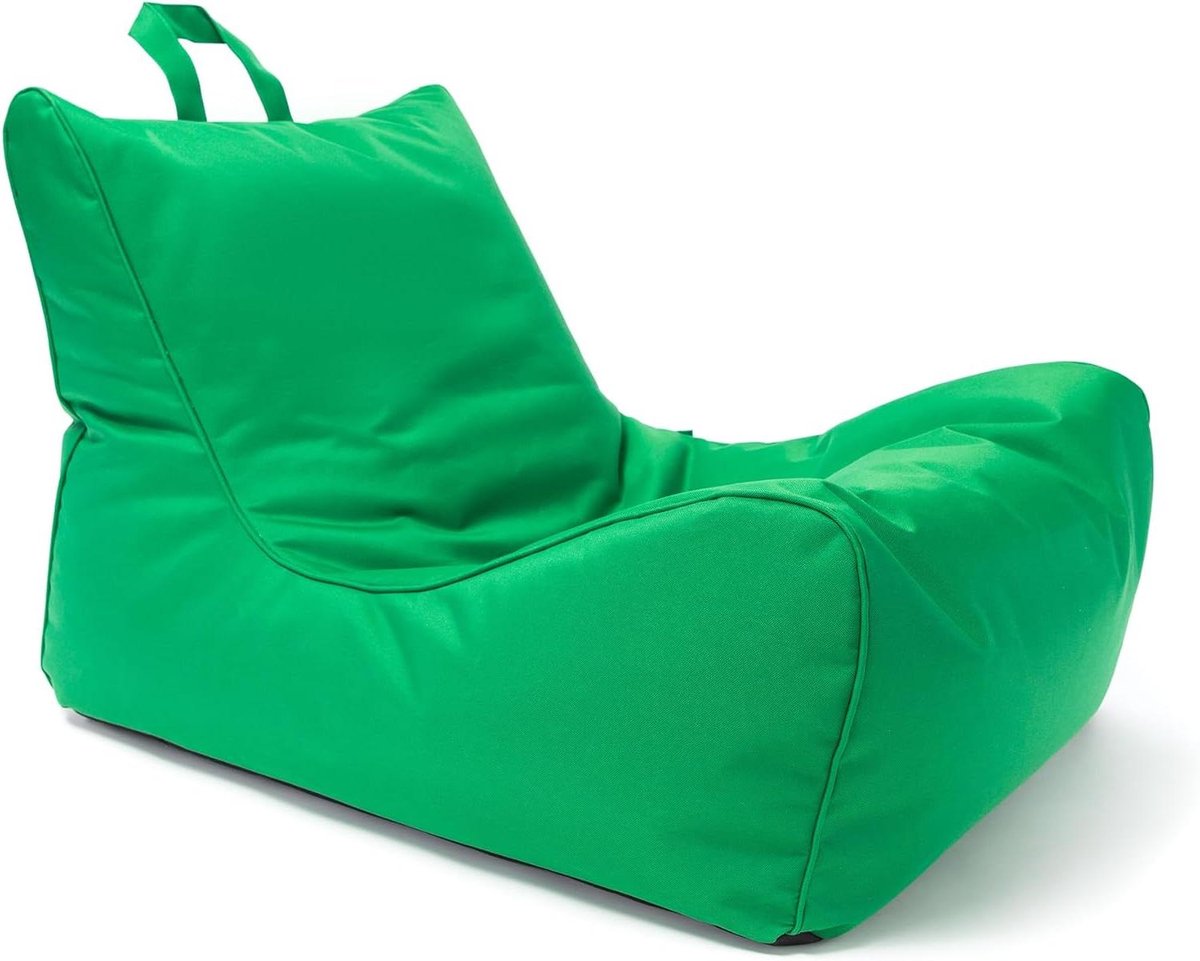 Polyester Poef - Zitzak Fauteuil - Ontspannen Zitten - Met Opbergvak - 80x60x60cm - Groen