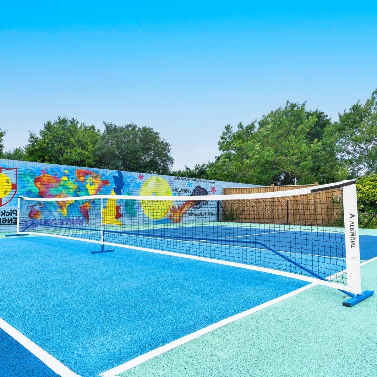 Pickleball Net - Sport Net - Wedstrijd Spelen - IFP Regelgeving - 3.4m of 6.7m - Blauw Wit Zwart