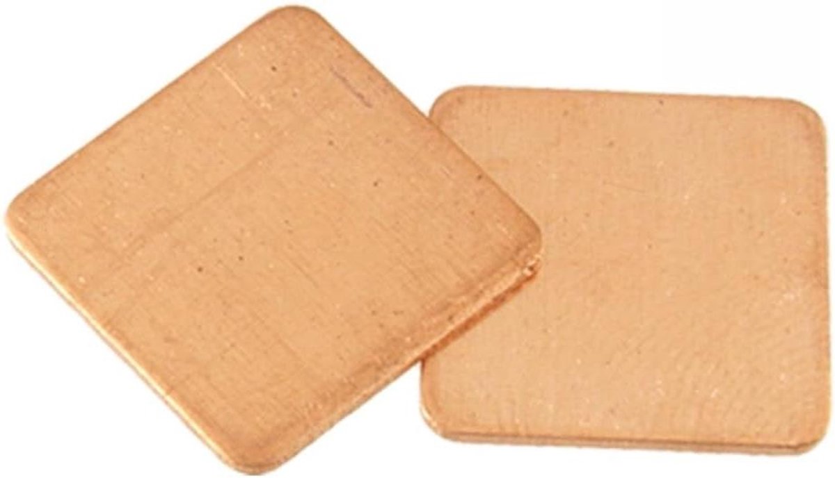 Thermofolie Koper - Warmtegeleidende Plaat - Warmteafvoer - Hoge Temperatuurbestendigheid - 15x15x1 mm - Koper
