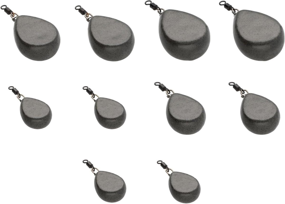 Karperlood Set - Vislood Grondlood - Karper Vissen - Camouflage Coating - 10 Stuks - Gevlekt