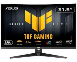 ASUS TUF Gaming VG32VQM5B - FHD Fast VA Curved Gaming Monitor - 250Hz - 0.5ms - 31.5 Inch