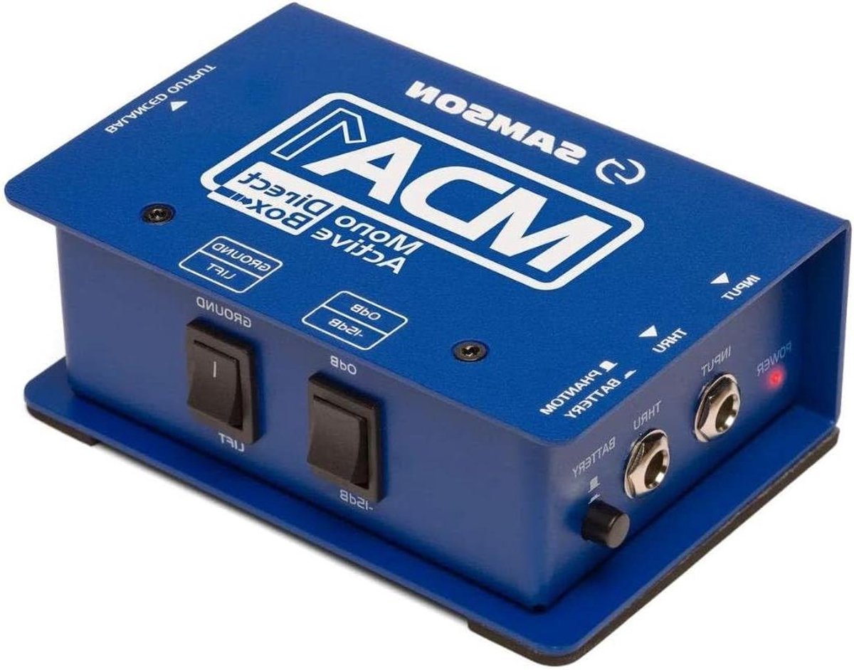 Actieve DI-box - Signaalomvormer - Live Geluid - Vlak Frequentiebereik - Mono - Blauw