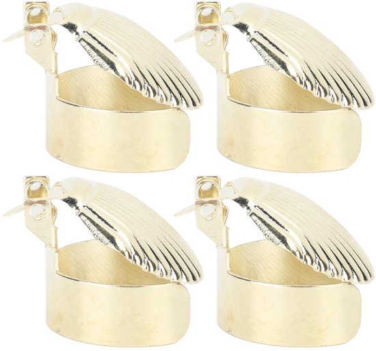Diyeeni Automatische Kaarsendover 4 Stuks, Metalen Kaarsendovertimer voor Kaarsen van 0,7-1 Inch, Zelfdovende Kaarsenstopper Veiligheidsclip, Elegante Vlammendover voor Pijlerverjaardagskaarsen (GOLD) — afbeelding 3