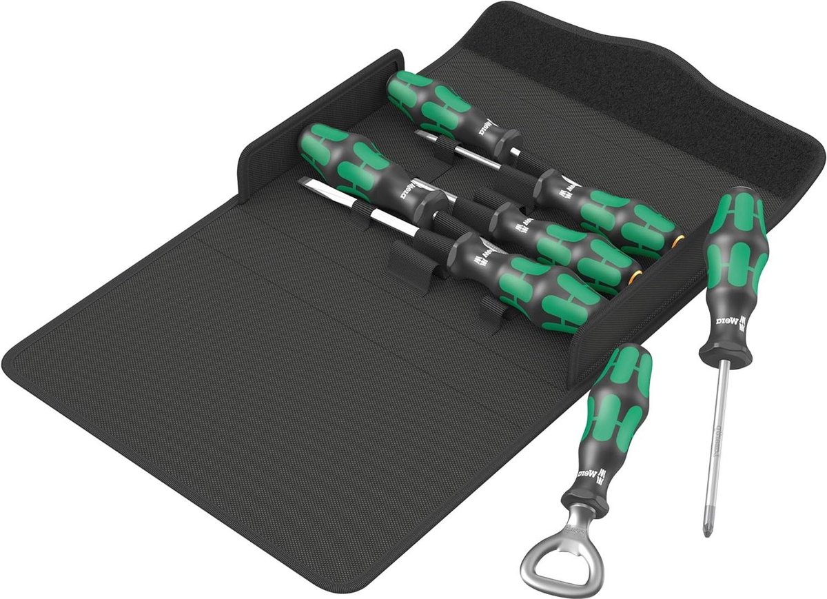 Schroevendraaierset 6-delig - Handgereedschap set - Klusklusjes uitvoeren - Meer grip met lasertip - 6-delig - Meerkleurig