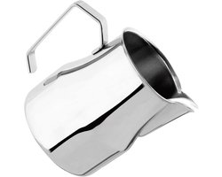 Melkkan Roestvrijstaal - Opschuimkan Cappuccino - Koffiebereiding Thuis - Speciale Schenktuit - 250 ml - Zilverkleurig