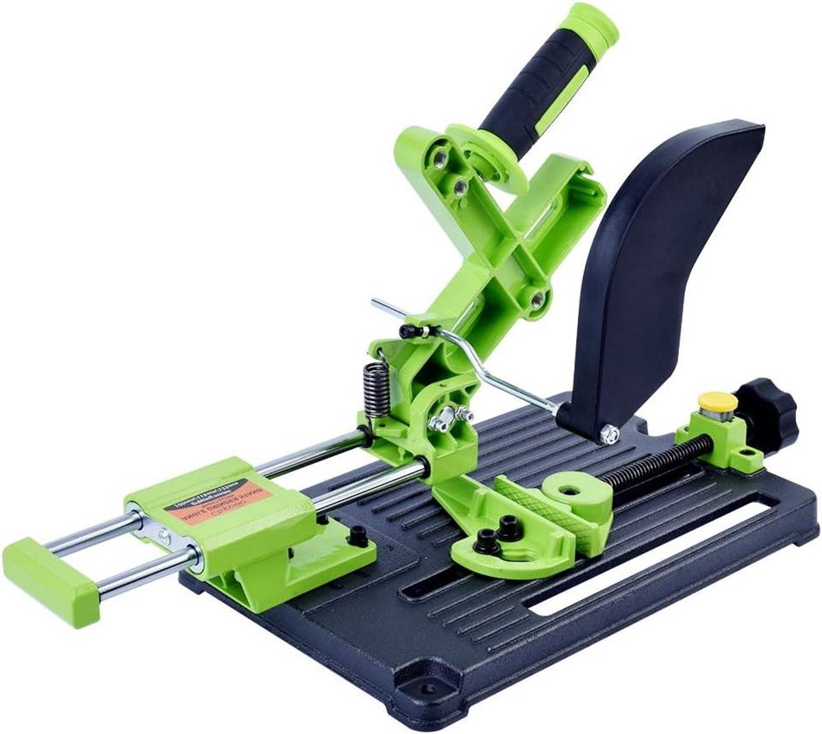 Haakse slijper houder - Slijpmachine standaard - Precisie snijwerk - Verdikte stalen basis - Tot 150 mm - Groen