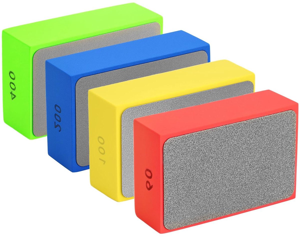 Polijstpad Set - Schuurpads - Steen Bewerken - Vier Fijne Korrels - 4 Stuks - Grijs