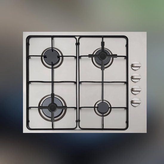 Gaskookplaat Opzetstuk - Kookkruis - Kamperen Koken - Onderhoudsvriendelijk Emaille - 130x130 mm - Zwart — afbeelding 2