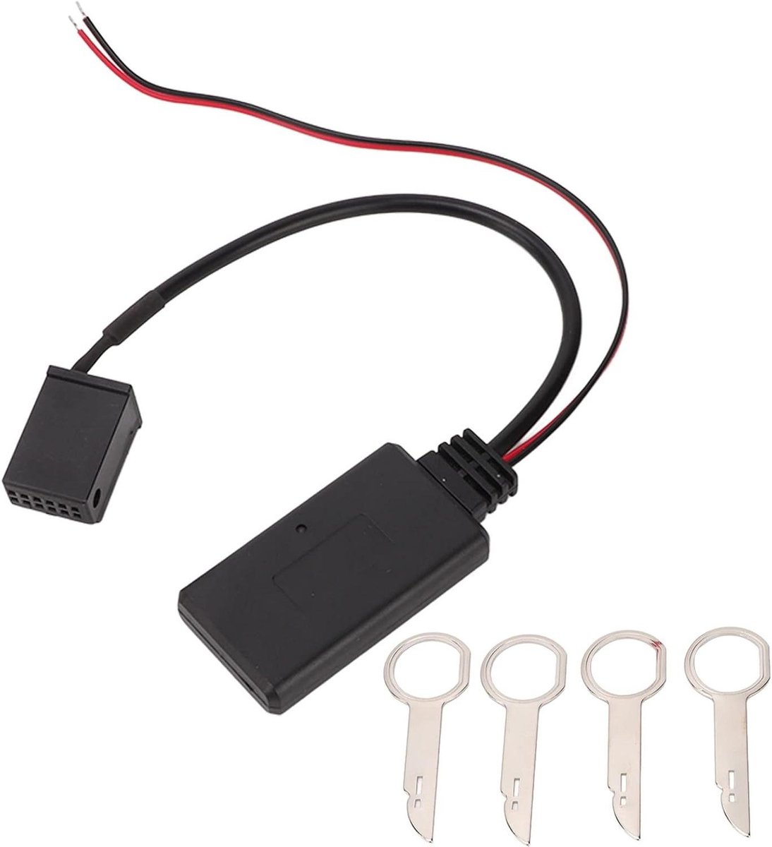 Bluetooth Module Adapter - Radio AUX Kabel - Muziek Streamen Auto - Hoge Transmissie - 17 cm - Zwart