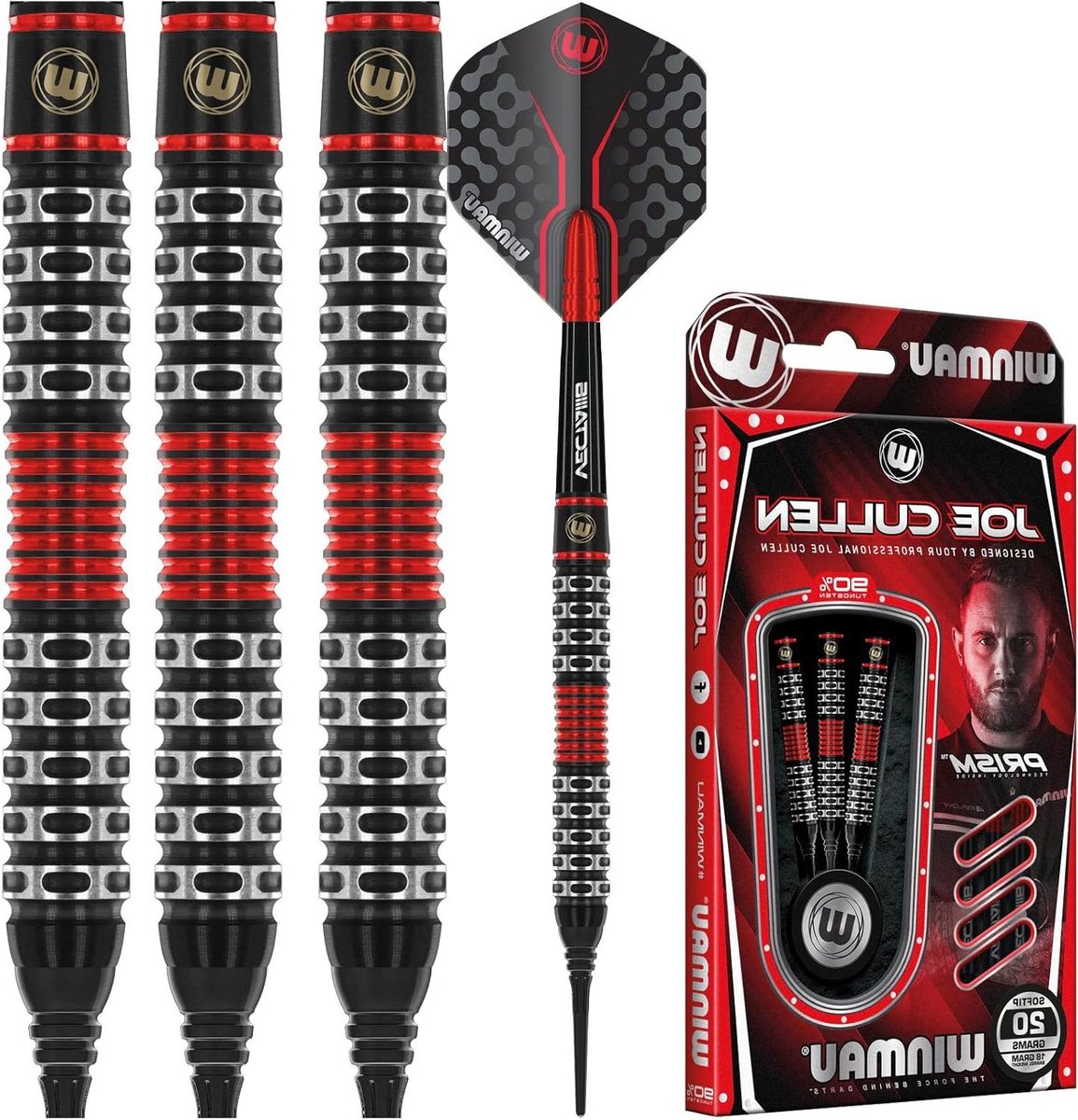 Tungsten Softtip Darts - Dartpijlen Set - Precisie Werpen - 90% Premium Kwaliteit - 18 Gram - Zwart Metallic