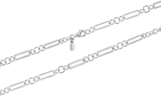 Solide halsketting van 925 sterling zilver, 4,6 mm, Italiaanse paperclip, schakelketting, halsketting voor dames en heren, gemaakt in Italië (45, 50, 61, 91 cm), Length 20 Inches, Zilver — afbeelding 3