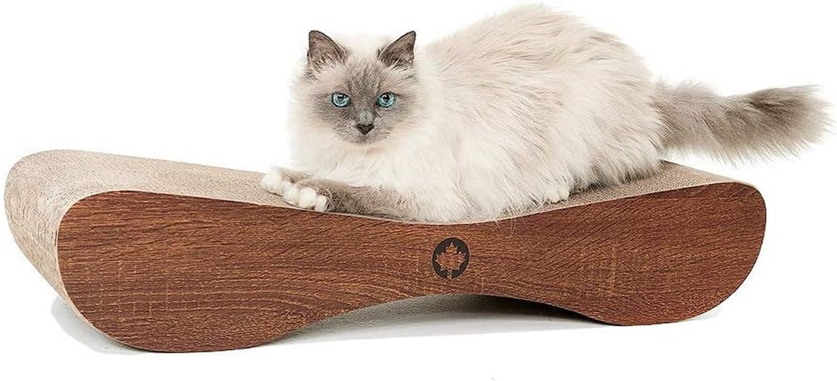 Krabplank voor Katten - Kattenmeubel Golfkarton - Krabben Spelen Slapen - Milieuvriendelijk Golfkarton - 76 x 24 x 15 cm