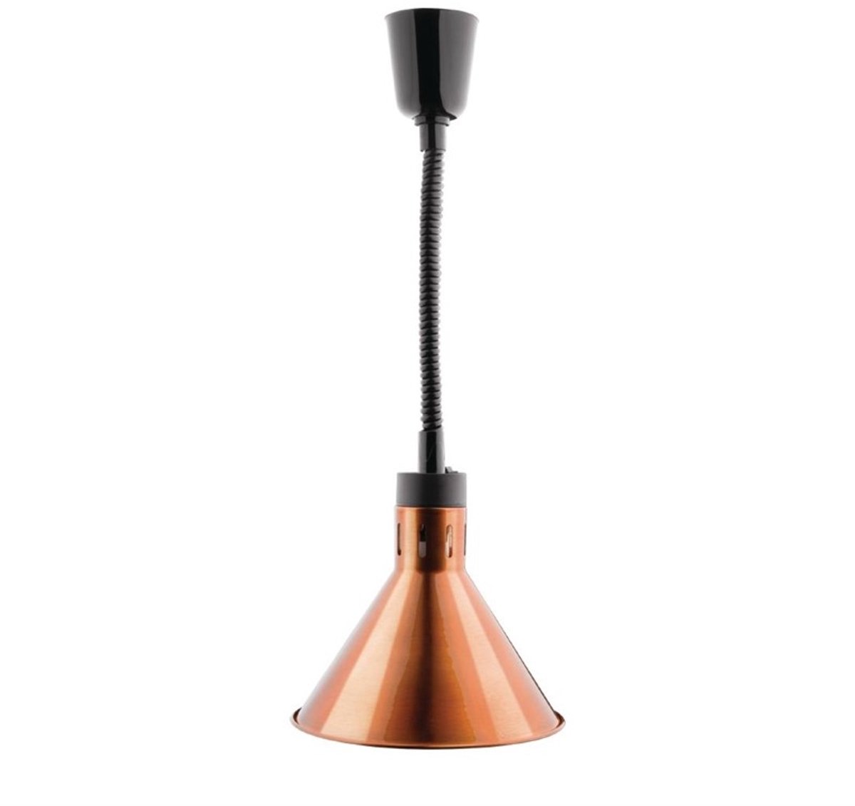 Buffalo verstelbare warmhoudlamp koper