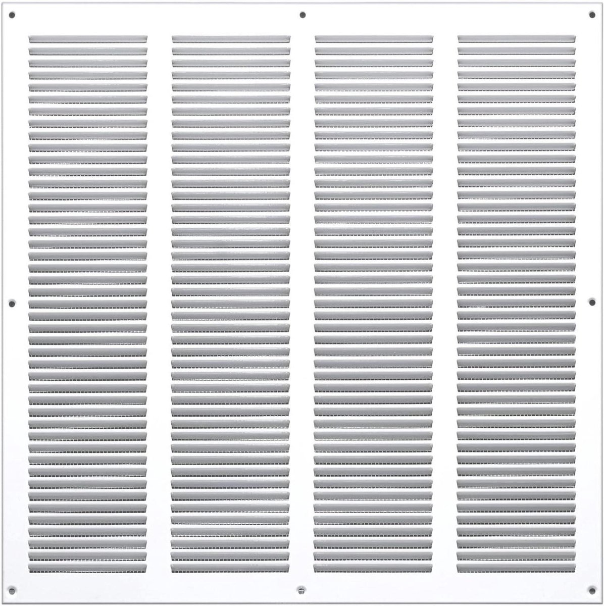 Ventilatierooster - Afvoerrooster - Binnenklimaat Verbeteren - Met insectengaas - 400 x 400 mm - Wit