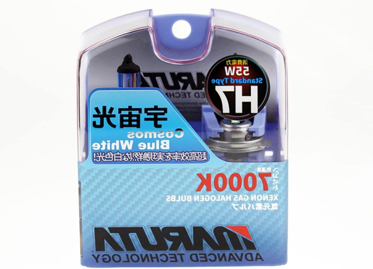 Xenon Effect Lampen - Blauw Wit Licht - Verbeterde Zichtbaarheid - 7000 Kelvin - 12 V 55 W - Cosmos Blauw