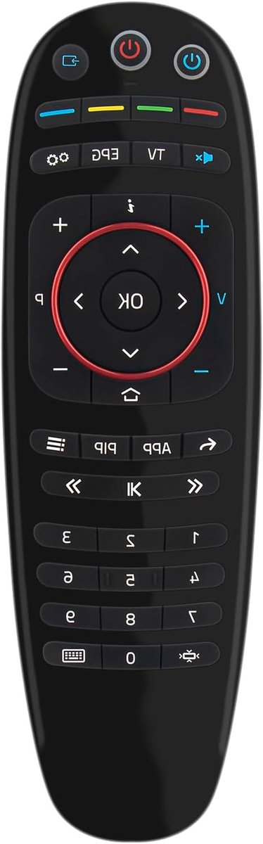 Vervangende Afstandsbediening - Mediabox Controller - Apparaat Bediening - Direct Klaar Gebruik - 18 x 7 cm - Zwart