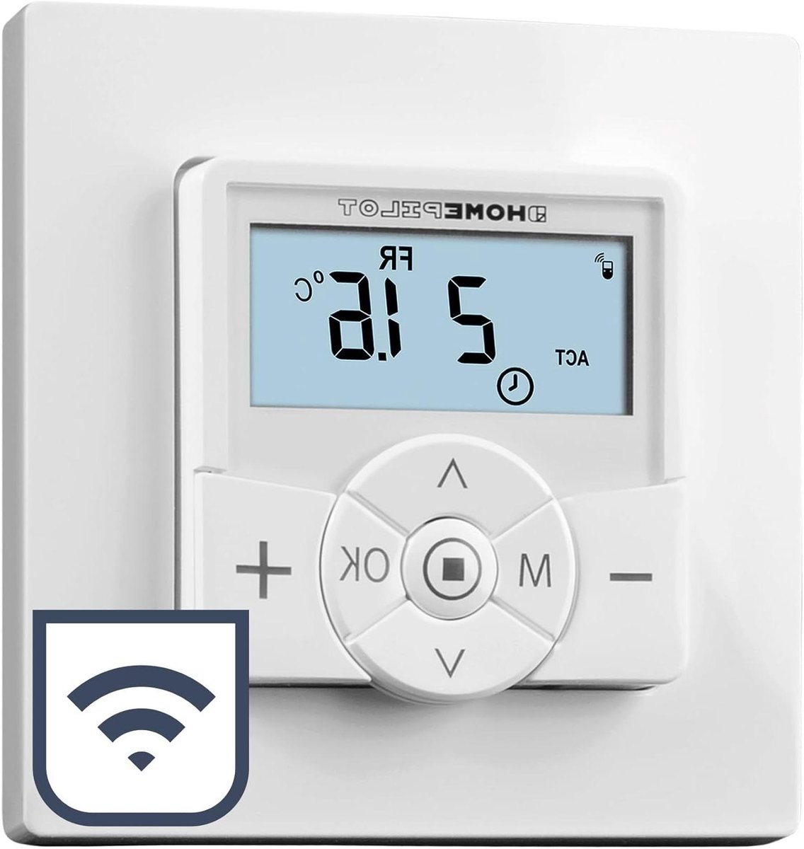 Slimme Thermostaat - Kamertemperatuur Regelaar - Energie Besparen - App Bediening Mogelijk - 5 x 5 cm - Wit