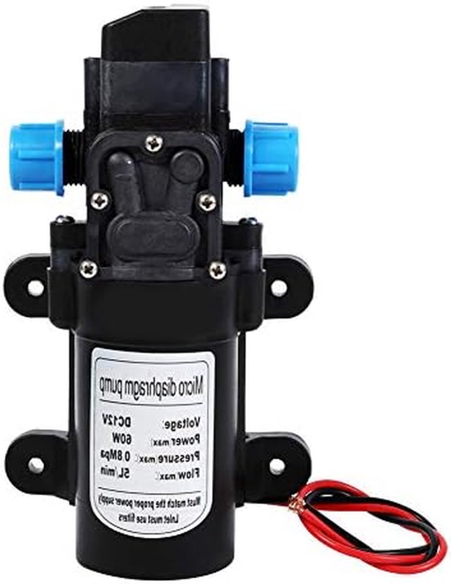 Automatische Waterpomp - Hogedruk Pomp - Water Verplaatsen - Geïntegreerde Drukschakelaar - 5 L/Min - Zwart