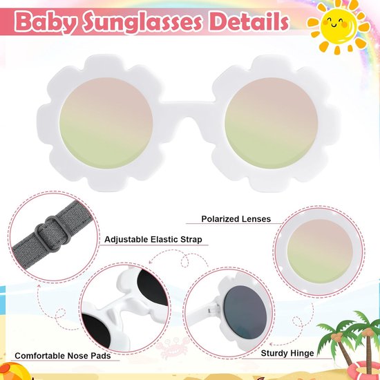 Baby Zonnebril - Kind Zonnebril - Bescherming Ogen - UV400 Bescherming - 6 Maanden tot 2 Jaar - Blauw — afbeelding 2