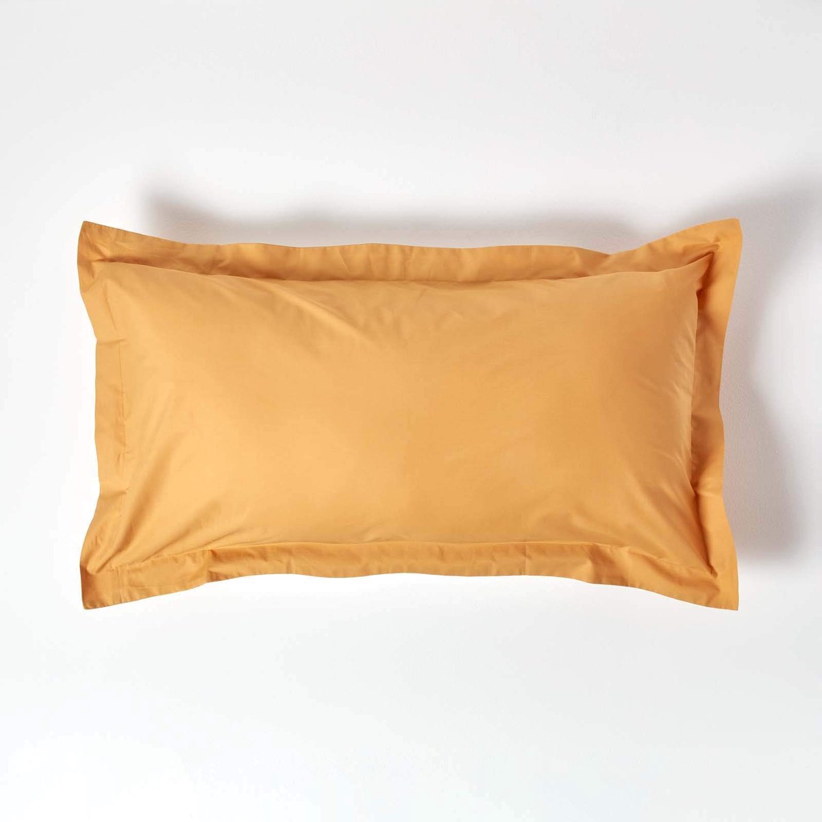 Mosterd Geel Puur Egyptisch Katoenen Kingsize Oxford Kussenovertrek 200 TC Equivalent aan 400 Draadtelling Percale Kussenhoes