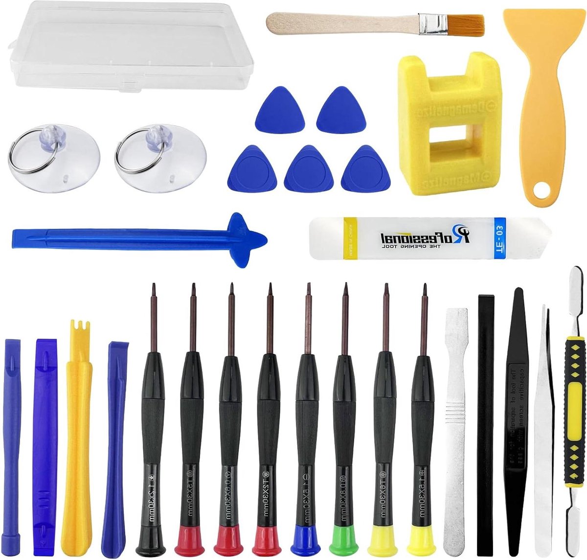 Precisie Schroevendraaiers - Fijn Gereedschap Set - Elektronica Reparatie - 29 Delige Set - Compacte Koffer - Zilver